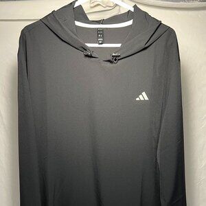 NWT ADIDAS Golf Men's Woven Pullover Hoodie Jacket Sizes XL in Crew BLK